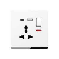 Enchufe de interruptor de Panel acrílico ultrafino tipo C enchufe de carga 20/40A enchufe de interruptor británico de alta potencia