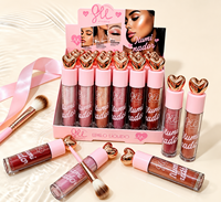 Ensemble de gloss repulpant pour les lèvres en forme de cœur, changeant de couleur, végétalien, hydratant, brillant liquide, OEM, marque privée, maquillage personnalisé