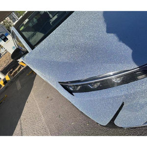 Car <strong>Vinyl</strong> Wrapping Foil Roll Flashy <strong>Glitter</strong> Diamond Sparkly Sky Light Blue Color Changing PVC Self Adhesive Car Body <strong>Wrap</strong> - Product Image 4
