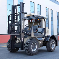 Chariot élévateur diesel robuste de 3 tonnes, 3,5 tonnes, 4 tonnes, 5 tonnes, 6 tonnes, 8 tonnes, 10 tonnes, homologué CE EPA, hydraulique, tout-terrain, pour la construction