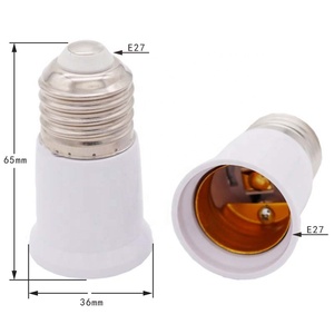 Douille d'extension pour ampoule LED E27 65mm, support de lampe en plastique blanc, base de conversion pour tête de lampe - Product Image 2