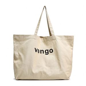 Sac fourre-tout pliable en toile, grande capacité, écologique et durable, avec poignée longue et fermeture éclair, nouveau design, personnalisable, vente en gros - Product Image 1