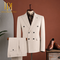 Nouveau costume de mariage trois pièces croisé pour homme automne/hiver - Tenue de cérémonie décontractée pour banquets
