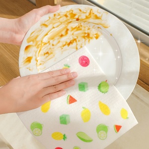 Chiffon de nettoyage professionnel et pratique en coton de pulpe de bois pour cuisine, avec logo et emballage personnalisés, largement utilisable - Product Image 1