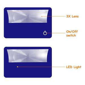 Loupe de <span class=keywords><strong>Carte</strong></span> De crédit Paquet Portefeuille Sac À Main Loupe Loupe Éclairée 3X <span class=keywords><strong>Carte</strong></span> De Poche - Product Image 3