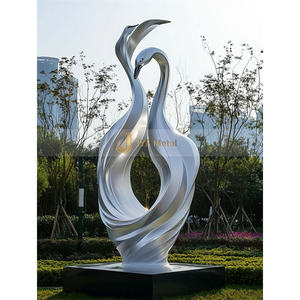 Sculpture en métal en acier inoxydable Art Déco de qualité supérieure ANW9917 avec des détails de fabrication précis - Product Image 6