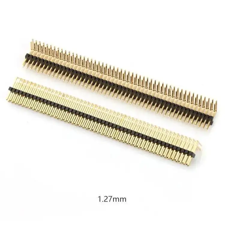 1.27 a due righe ad angolo retto connettore di intestazione dip pin 2-80 Pin 1.27mm intestazione pin