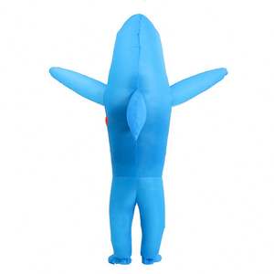 Cosplay drôle de fête pour adultes Costumes de <span class=keywords><strong>requin</strong></span> <span class=keywords><strong>bleu</strong></span> entièrement gonflables au corps Costumes de mascotte de carnaval d'halloween de conception animale personnalisée - Product Image 4