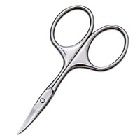 Ciseaux de précision en acier inoxydable de qualité industrielle Yangjiang, tête ronde, pour la coupe des poils du nez et des sourcils