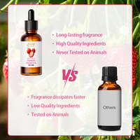Huile parfumée à la fraise en gros, haute concentration, haute pureté 99,5%-100%, parfum fruité pour parfums, bougies et savons