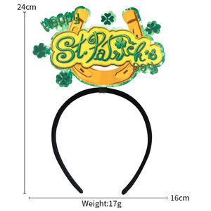 Serre-tête décoratif unisexe en feutre et plastique, motif trèfle amusant, pour le festival <span class=keywords><strong>irlandais</strong></span>, le carnaval et la fête de la Saint-Patrick - Product Image 5