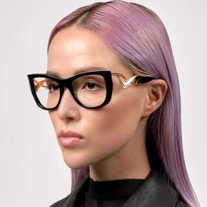 Lunettes <span class=keywords><strong>de</strong></span> lecture <span class=keywords><strong>de</strong></span> <span class=keywords><strong>luxe</strong></span> à monture unique pour femmes 2024, <span class=keywords><strong>de</strong></span> haute qualité, anti-lumière bleue, pour presbytie, pour hommes, œil <span class=keywords><strong>de</strong></span> chat, noires - Product Image 2