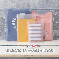 Sacs en PP transparents personnalisés pour t-shirts avec fermeture éclair coulissante, impression en héliogravure, recyclables, logo personnalisé pour l'emballage de vêtements et de chaussures