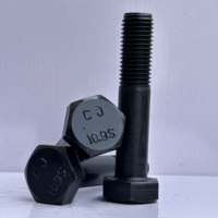 Baut Heksagonal Besar Ulir Metrik Baja Paduan 10.9S Merek CJ 35VB Oksida Hitam Kekuatan Tinggi 1 Mur Set Lengkap Washer GB/T