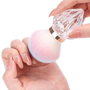 Pinceau de maquillage en forme de cône, confortable et doux, pour le nettoyage, la poudre cosmétique, le démaquillage personnalisé, pinceau à poussière pour les ongles rose, de qualité supérieure - Product Image 2