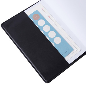 Deli 7902 Business Notebook 32K 80 Pages PU Leather Cover Thread Binding For Office Meeting Use - Product Image 1