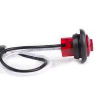 Luz de posición lateral de camión redonda roja de 0,75 pulgadas para remolque RV 10-30V 1 número Leds lámpara de cuerpo de camión DOT otros accesorios de luz de coche