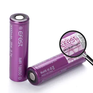 Electronic Supply Wholesaler China Factory Price Rechargeable lion Efest 18650 Batteries Bulk 3000mAh 35A