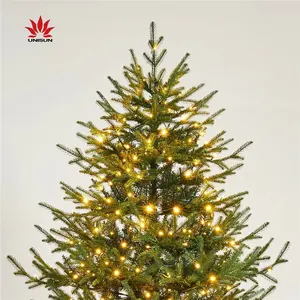 Multi Function Color Change One Plug Automatic Electric Pole Led Light Pre Lit PE Artificial Christmas Tree With Led Lights