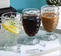 5.6 OZ petite échelle de poisson verre vin jus thé gobelet soulagement exquis sirène tasse 160ml gaufrage tasses à boire avec queue de poisson