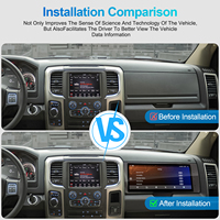 Navihua Nouveau Lecteur Multimédia 17 Pouces Autoradio Carplay Écran de Divertissement Copilote pour Dodge RAM 2013-2018