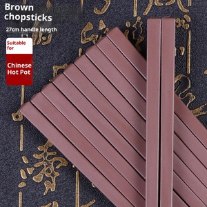 Nhà Máy Giá Tái Sử Dụng Bền Bộ Đồ Ăn Nhà Bếp Sushi Đũa Non-Slip Trung Quốc Đũa Nhựa Hợp Kim Đũa - Product Image 6