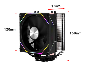 Soporte Universal QiuzAim para <span class=keywords><strong>CPU</strong></span> AMD LGA2011V4 con 120mm RGB LED X99 AM3 Radiador 4 Tubo de calor Computadora PWM X79 E5 Servidor - Product Image 6