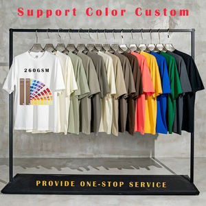 Camiseta Lisa de Hombre, Talla Grande, 100% Algodón, 260 g/m², Impresión Digital con Logotipo Personalizado, Oferta de Verano - Product Image 2
