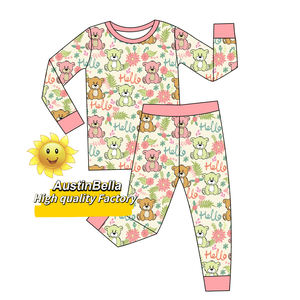 Ropa para Bebés Recién Nacidos, Ropa Infantil, Mamelucos Estampados para Bebés, Mameluco Liso con Volantes y Manga Larga, Pijama de Bambú con Cierre y Pies Cubiertos - Product Image 2