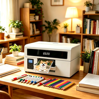 Printer UV Kecil untuk Penggunaan Rumah dengan Kepala Cetak XP600 untuk Pencetakan Kustom Hadiah, Stiker Film, Kayu, Plat Akrilik, Foto