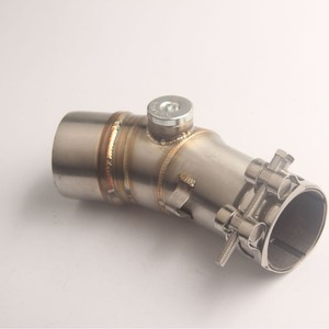 Adaptateur de tuyau d'échappement pour moto Kawasaki ER6N en acier inoxydable, section intermédiaire courbée pour modification et amélioration de moto de rue - Product Image 3
