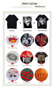 Camiseta de forro polar de color liso para hombre, cuello redondo, manga corta, estilo americano, con efecto desgastado y lavado, de importación transfronteriza - Product Image 6