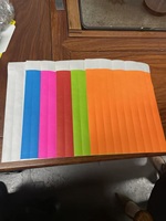 Bracelet jetable en papier synthétique imprimé sur mesure, bracelet imperméable pour concert, tournée mondiale, événement en direct, billet d'entrée