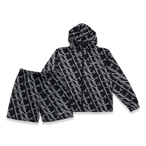 Chaqueta con Cremallera, Chaqueta Cortavientos Personalizada con Pantalones Cortos para Hombre - Product Image 1