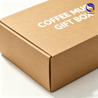 Caja de Cartón Kraft Marrón Oscuro de Pared Simple, Ecológica, con Logotipo Personalizado al por Mayor, para Embalaje de Regalos de Marca Rústica