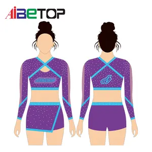 OEM Design all'ingrosso personalizzato bambino vendita calda giovani Cheerleading uniforme Sexy Sexy Cheerleader uniforme 2024 uniforme