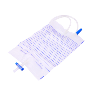 Plástico adulto estéril médico descartável do homem coletando a drenagem da urina saco com válvula T - Product Image 1