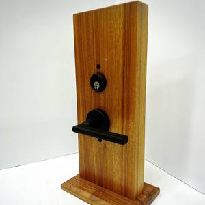 Juego de cerraduras de puerta premium con manija cuadrada en negro mate para todo tipo de cerraduras de embutir modernas para oficinas. - Product Image 3