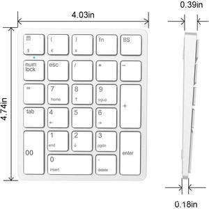 Clavier numérique sans fil rechargeable 2,4 GHz USB Type-C à 26 touches pour ordinateur portable - Product Image 6