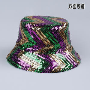 Luccicante cappello in Denim da pescatore retrò con paillettes e durevole a sette colori nuovo Disco Party <span class=keywords><strong>Joker</strong></span> Fashion - Product Image 5