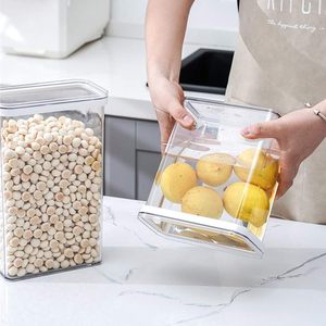 High Quality 850ml Rectangle Plastic BPA Free Airtight Canister Clip-on Lid Stackable Eco-Friendly for Dry Food Giveaways - Product Image 5