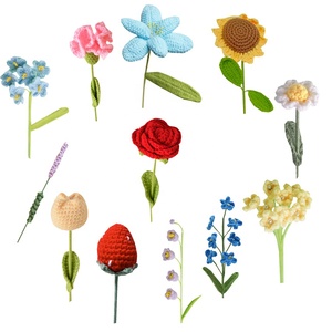 Flores de Ganchillo al por Mayor para Decoración del Hogar, Amigurumi, Rosas, Girasoles, Tulipanes, Claveles, Flores de Punto - Product Image 1