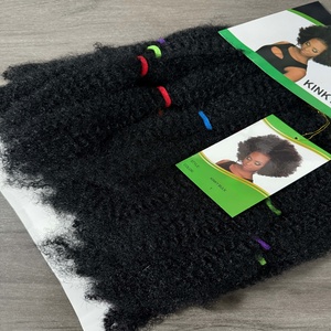 Offre Spéciale : Extensions de Cheveux Afro Kinky en Vrac, Fibre à Basse Température, Pré-étirées, Faciles à Tresser au Crochet, Cheveux Bouclés Pré-étirés pour Tresses - Product Image 6