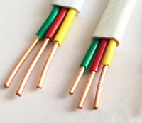 1,5mm 2,5mm gris BVVB RVVB TPS tierra Cable plano cobre sólido PVC 2 núcleos tipo desnudo rollo doble Cable plano 3 núcleo escudo 100M Moq