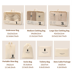 Set di sette pezzi per l'organizzazione di abbigliamento aziendale multifunzionale per scarpe da viaggio - Product Image 3