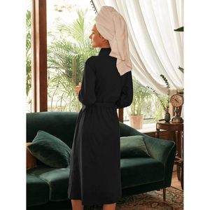 Bata Kimono de Algodón para Mujer, Ligera, Larga, de Punto, Suave, para Dormir o Estar en Casa, Tallas S a 3XL - Product Image 5