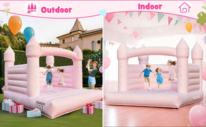 Château gonflable rose pour événements, château gonflable commercial de qualité professionnelle pour location commerciale - Product Image 4