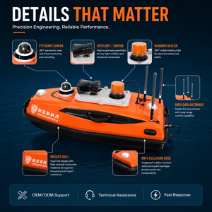 Personalización Diversificada, Barco USV de Fibra de Carbono/Kevlar a Prueba de Agua IP68 de 7 m/s, Capacidad de Carga de 26 kg, Alcance de 1.5 km, Autonomía de 3 Horas - Product Image 4