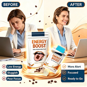 Comprimés oraux énergétiques et bandes énergétiques sous vide pour chauffeurs, anti-<span class=keywords><strong>fatigue</strong></span>, concentration et vigilance, avec caféine et vitamine C, pour les nuits de travail. - Product Image 1