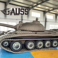 Modèle de char blindé gonflable T75 de haute qualité, char d'entraînement radar gonflable portable pour la décoration d'événements